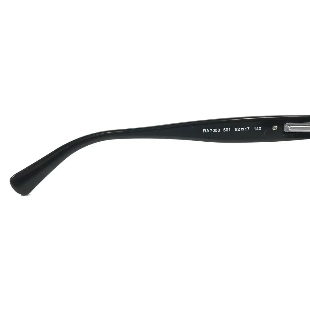 Ralph Lauren Eyeglasses Frames RA 7053 501 Black Ribbed Cat Eye 52-17-140